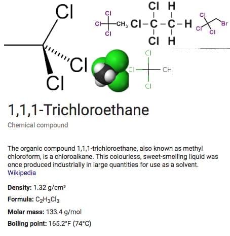 Trichloroethane molecule