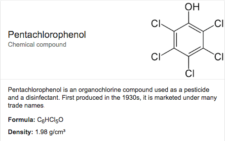 Pentachlorophenol molecule